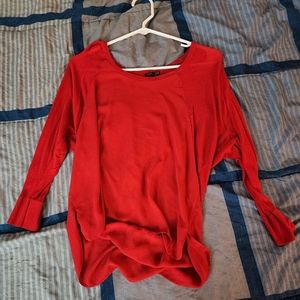 Red Long Sleeve Dressy shirt